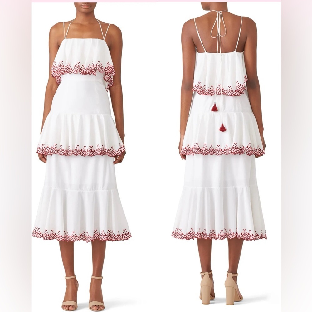 Rebecca Minkoff Tiered Clarissa Dress Midi Cotton Wedding , size 6 - Picture 1 of 11